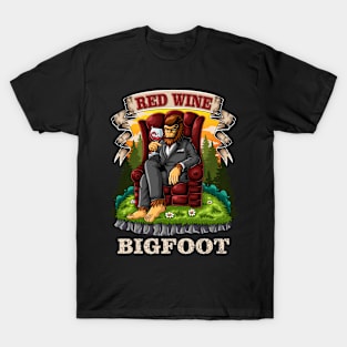 Bigfoot wine lover T-Shirt